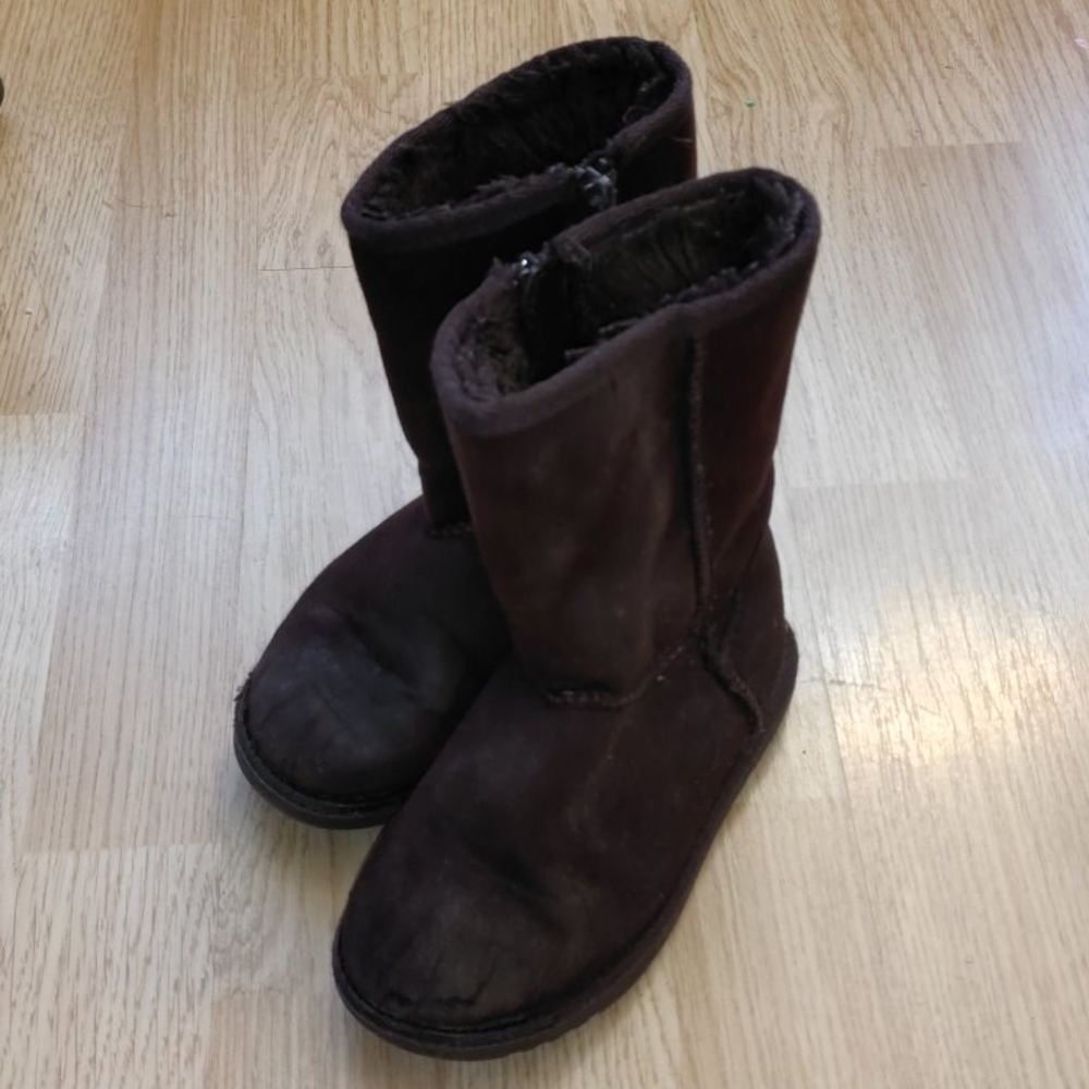 Sonoma Lil Rachel Toddler Girls Size 10 Brown Faux Fur Winter Boots Cozy